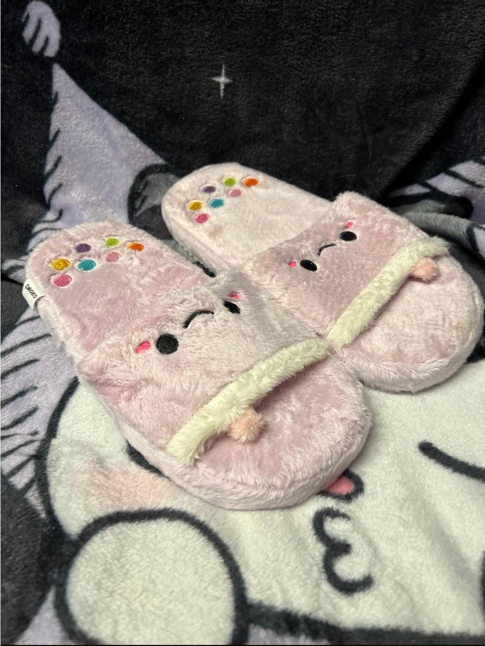 Smoko Pearl Boba Tea Plush Slides Limited Edition - Taro Large Size 10-11